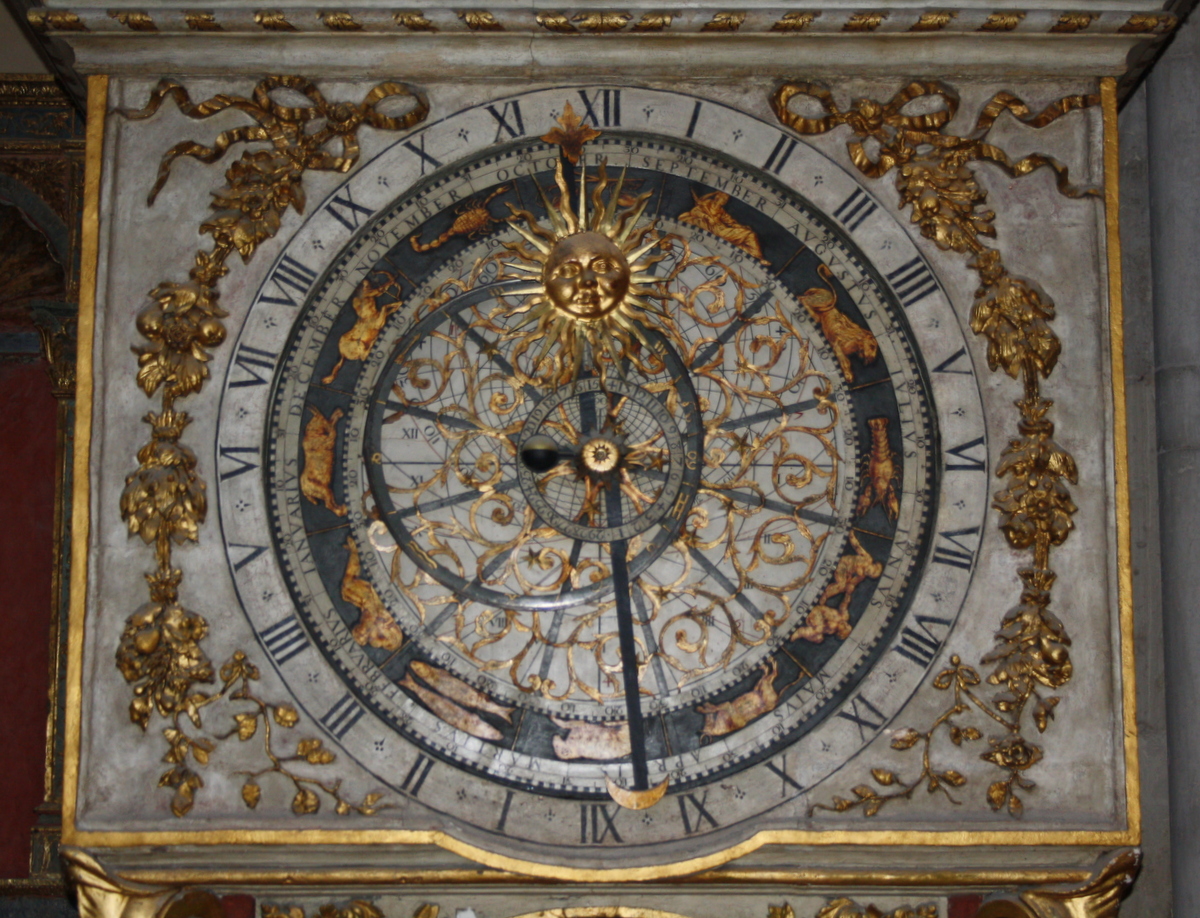 Astronomische Uhr Lyon, Kathedrale Zifferblatt